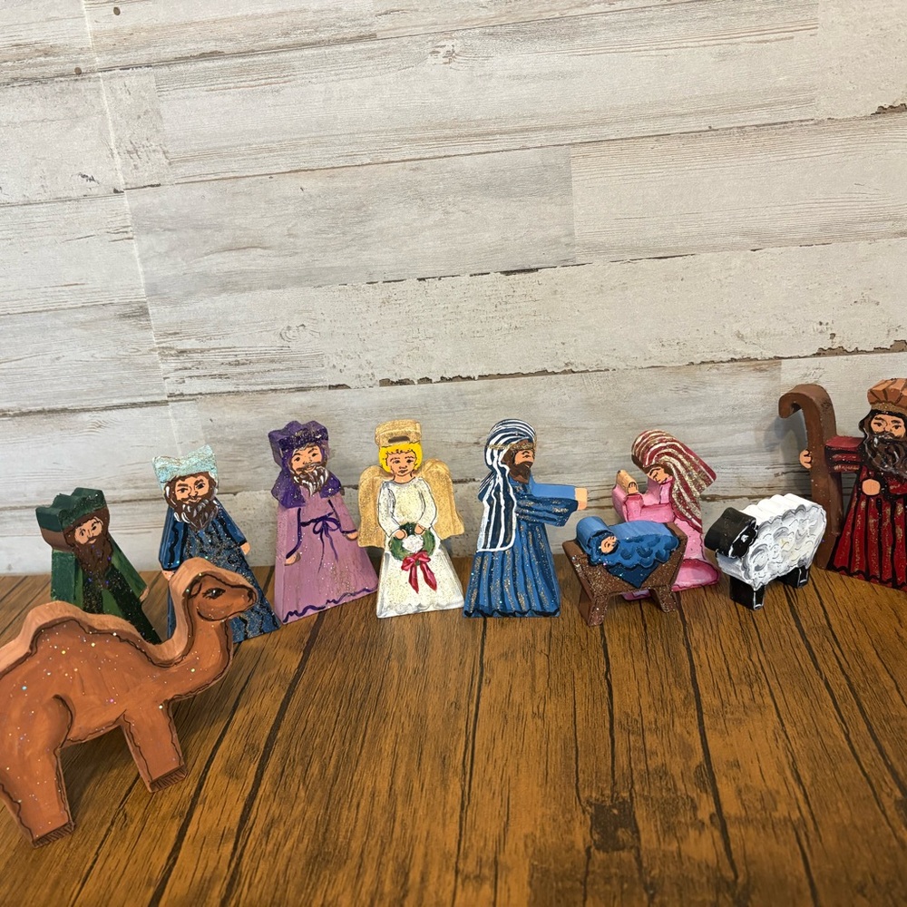 Hand-Painted Nativity Figurines Set